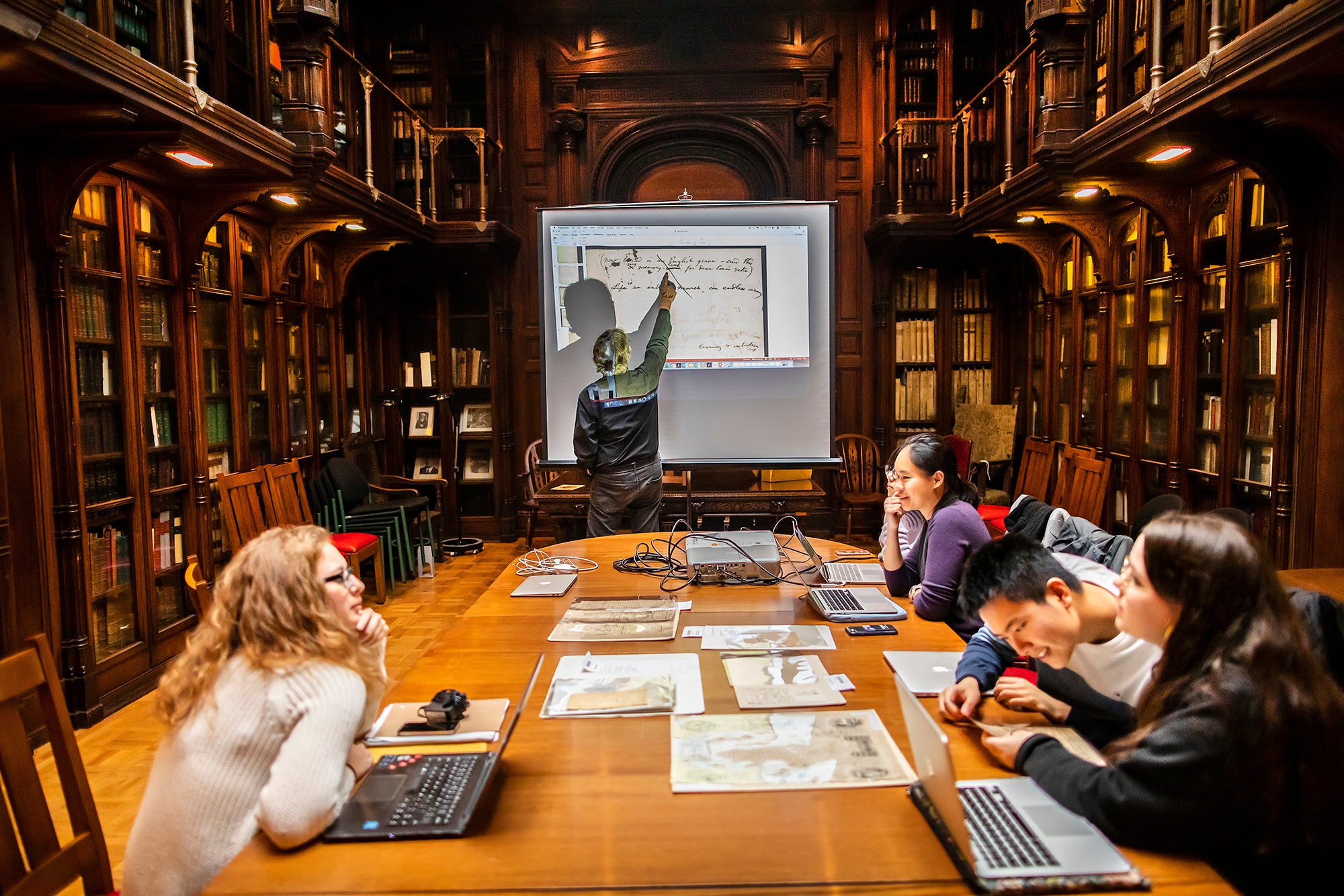 A lecture in the Henry Charles Lea Library.