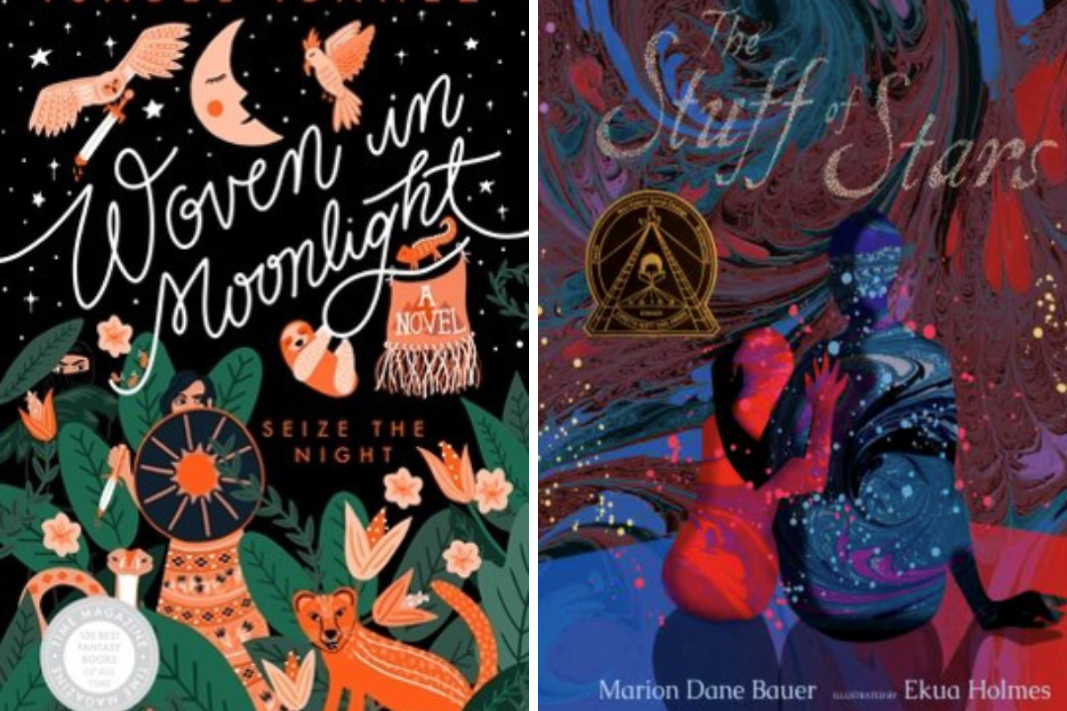 Cover of two books: "Women in Moonlight" and "Stuff of Stars"