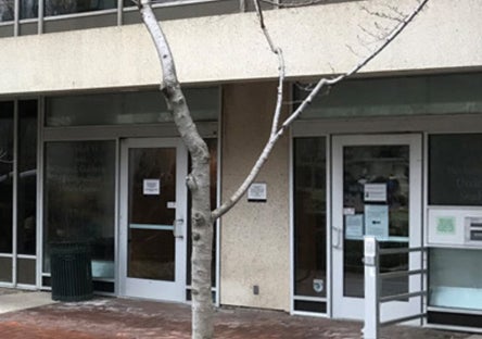 Accessible entrance, ground floor, Van Pelt-Dietrich Library Center