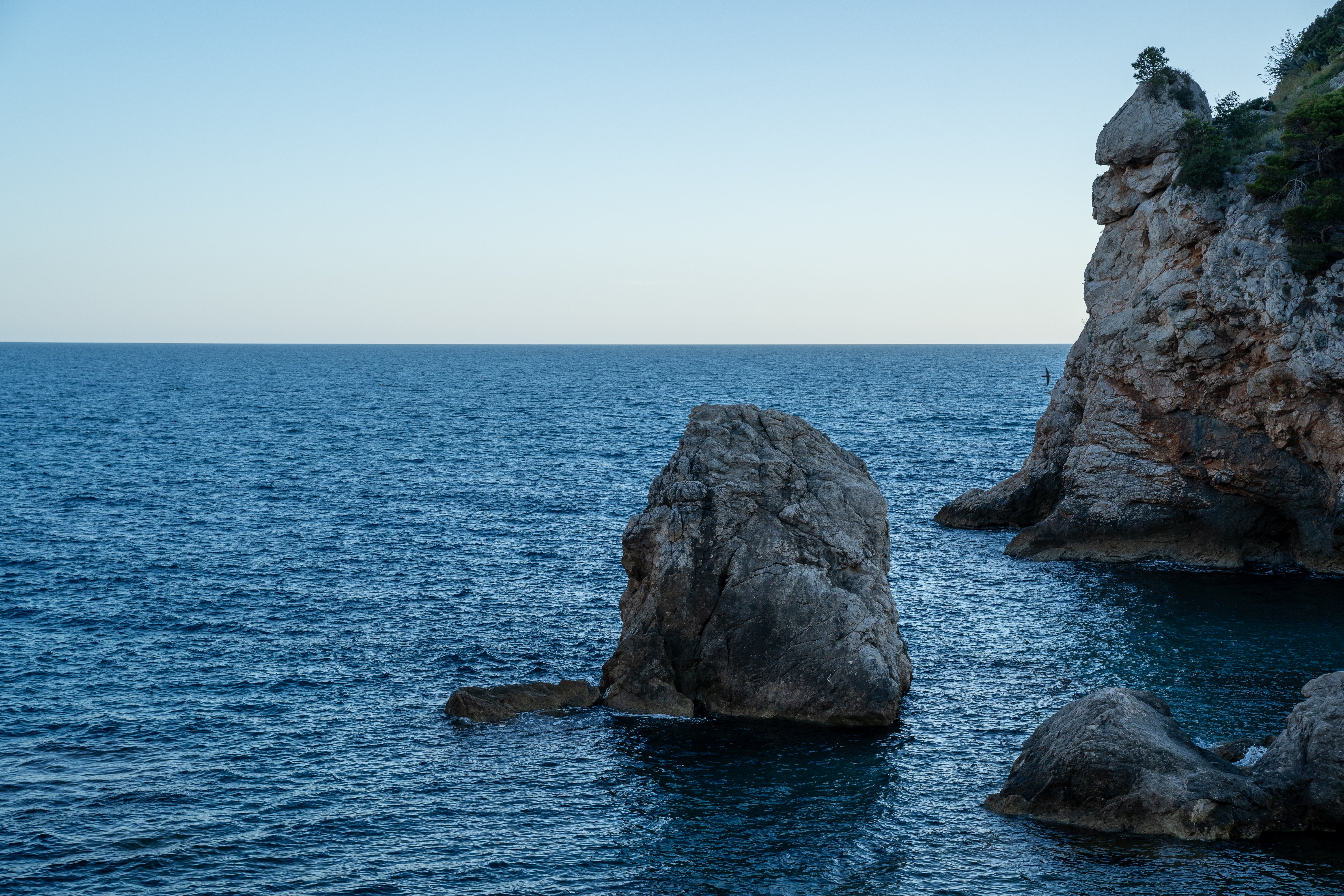 Photo of large rocks in the water in Croatia