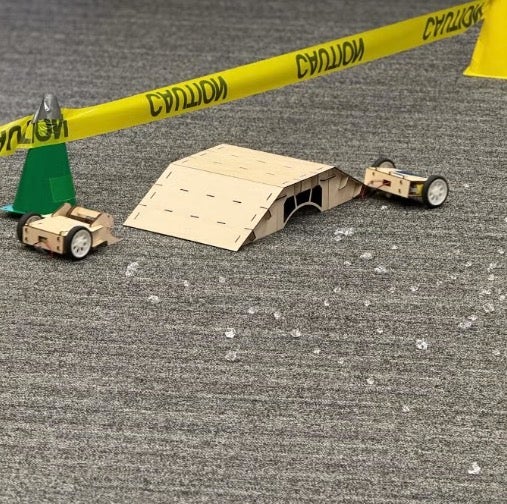 cars overcome the obstacles