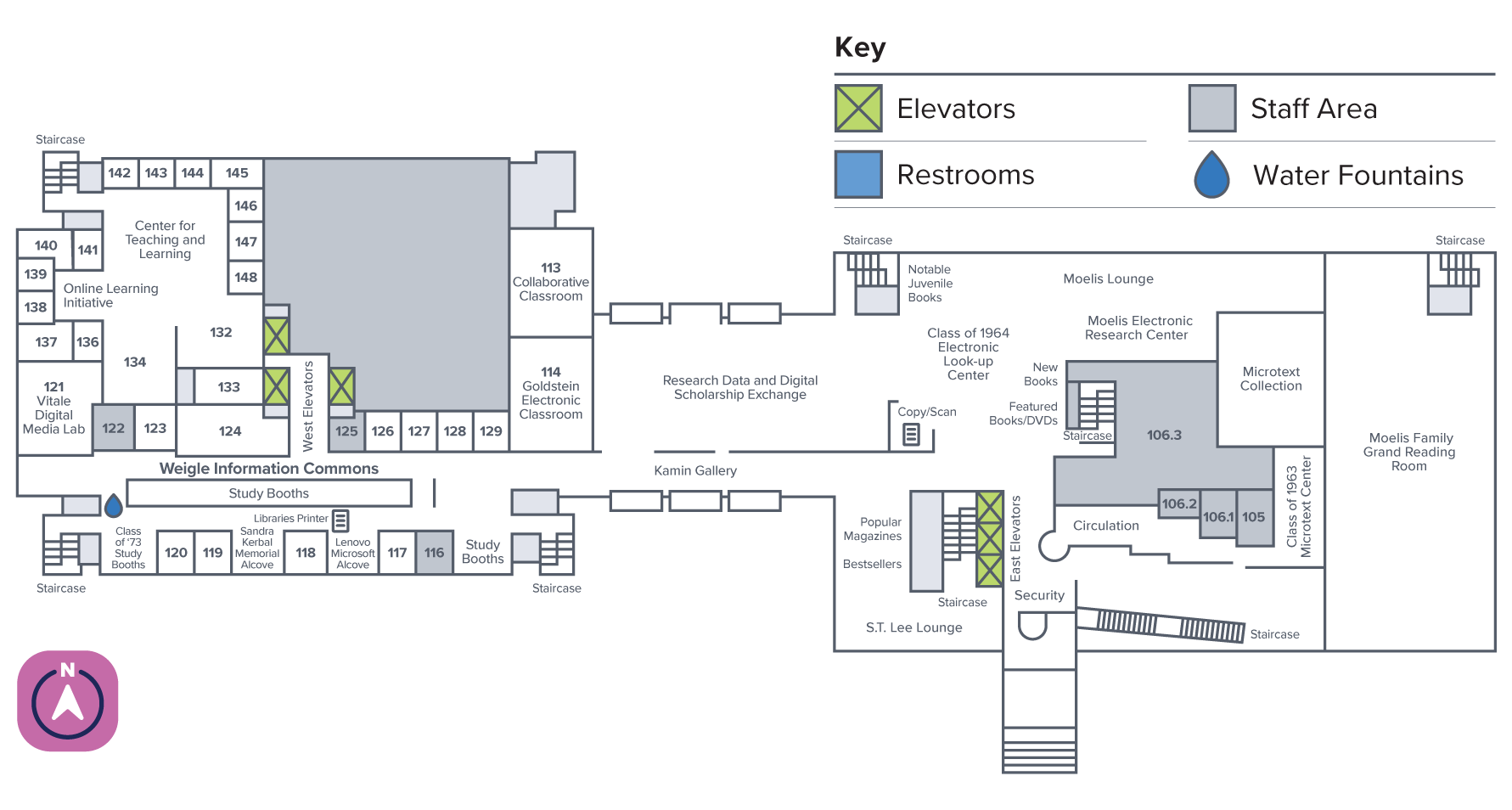 Floor plan - Van Pelt-Dietrich Library Center - first floor
