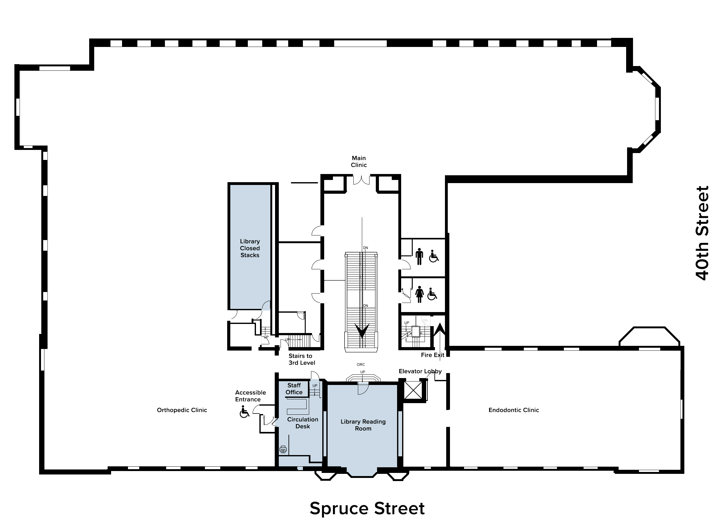 Floor Plan - Dental Library - Second Level