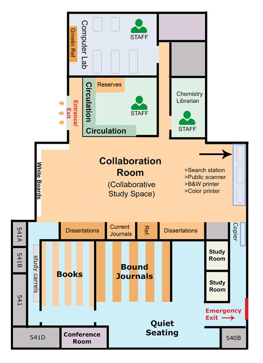 Floor Plan - Chemistry Library - Library Layout