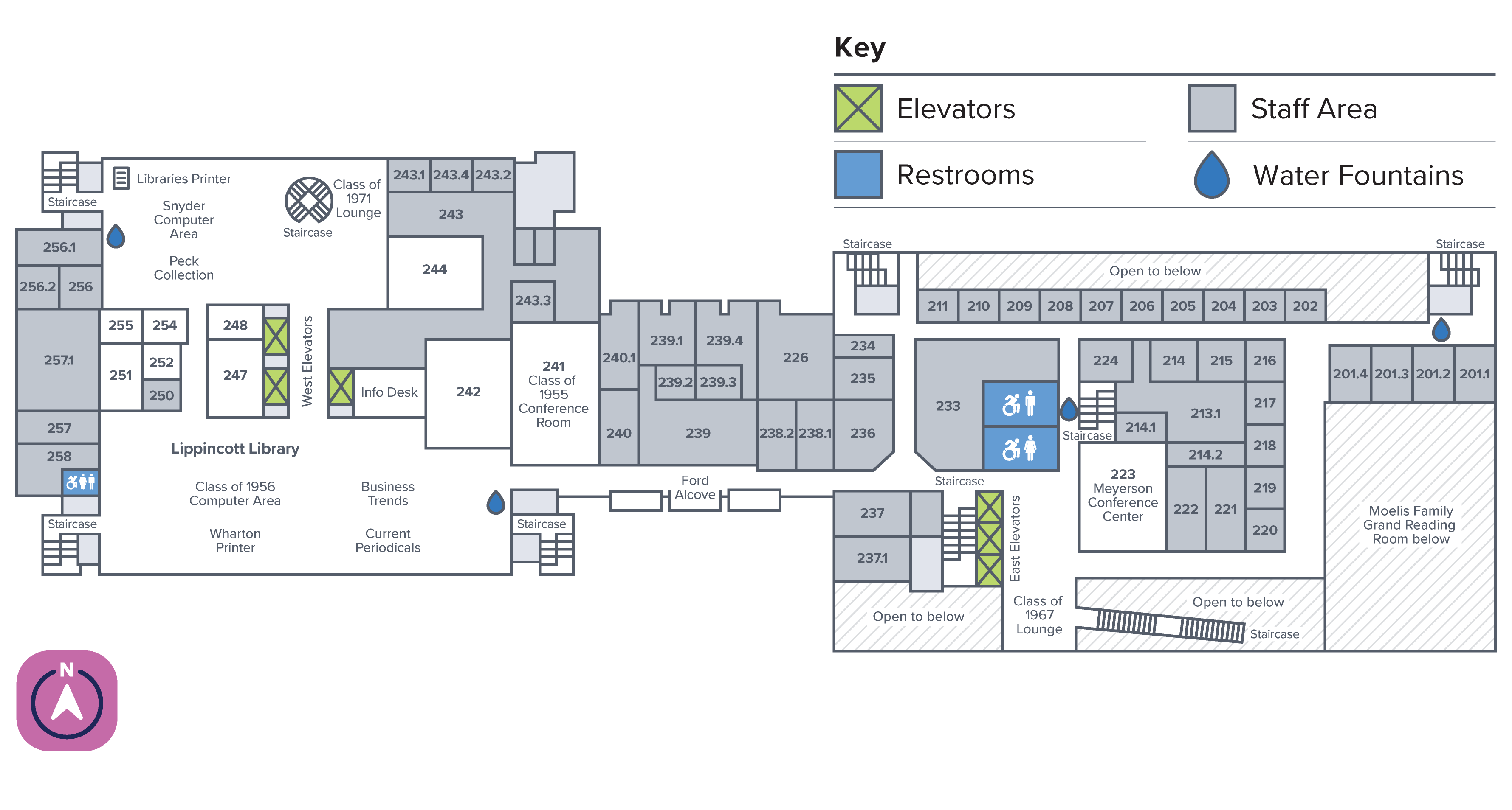 Floor plan - Van Pelt-Dietrich Library Center - second floor