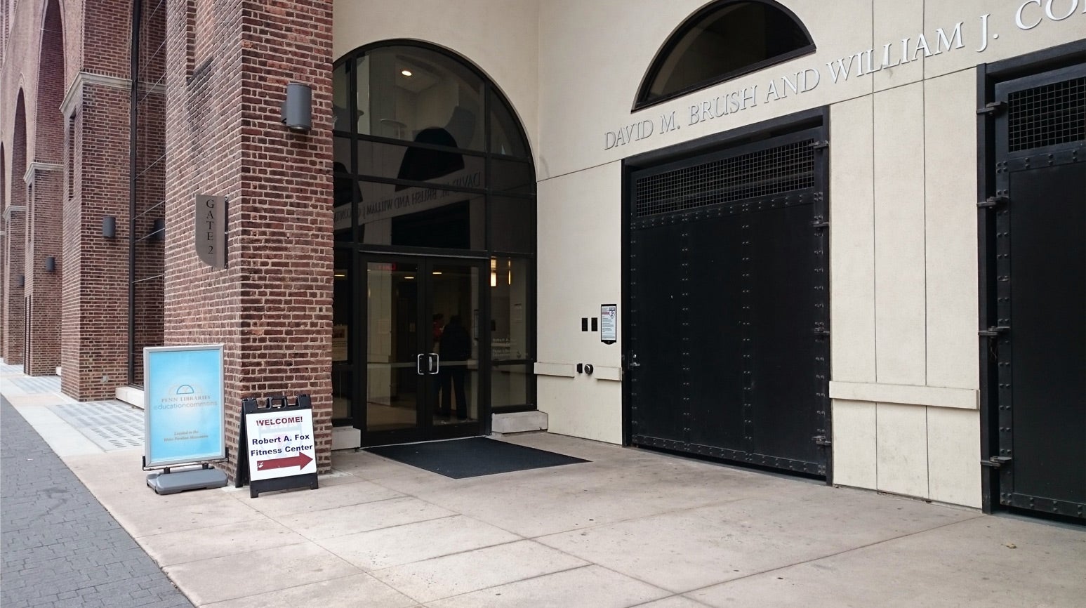 Education Commons entramce on the northeast side of Franklin Field