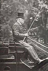 Fairman Rogers on a stagecoach.