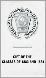 Classes of 1883 and 1884 bookplate.