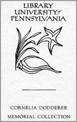 Cornelia Dodderer Fund Bookplate.