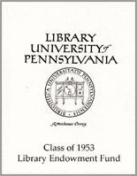 Class of 1953 Fund Bookplate.