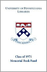 Class of 1971 Memorial Book Fund Plate