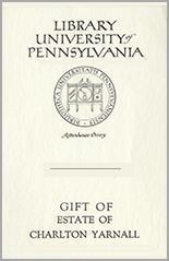 The Yarnall Fund Bookplate