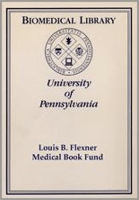 Louis B. Flexner Medical Book Fund Bookplate.