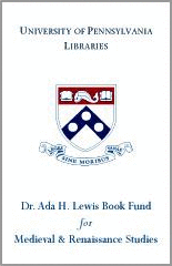 Dr. Ada H. Lewis Book Fund bookplate
