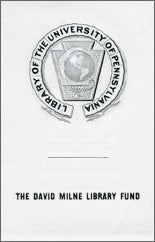 David Milne Fund Plate