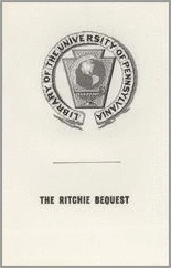 Ritchie bookplate.