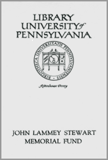 John Lammey Stewart Memorial Library Fund Bookplate.