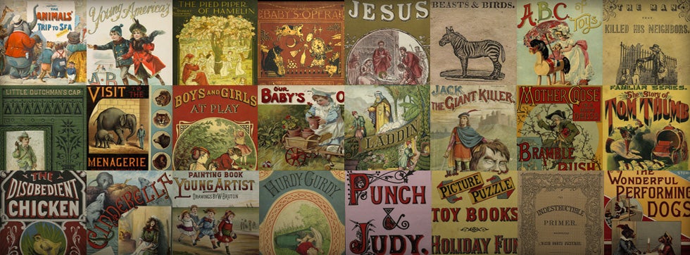 Collage of many children's book covers. 