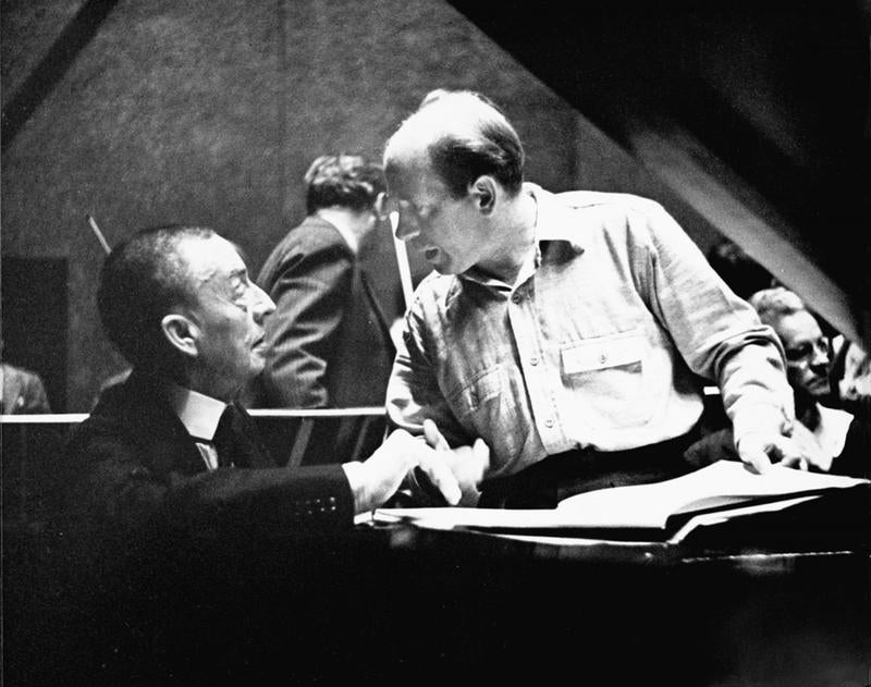 Sergei Rachmaninoff and Eugene Ormandy.
